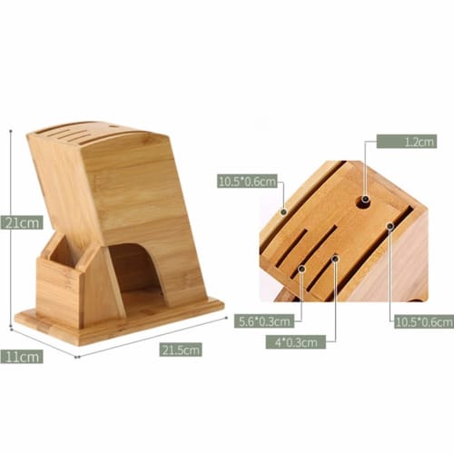 moonwood Knife Holder, Knife Block, Knife Stand, Knife Rack, Wooden Storage Knife Holder