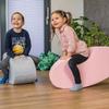 KiddyMoon Foam Soft Seesaw Rocker Ride-on Hopper Bean Bouncy Jumping Playing for Children, Lightgrey