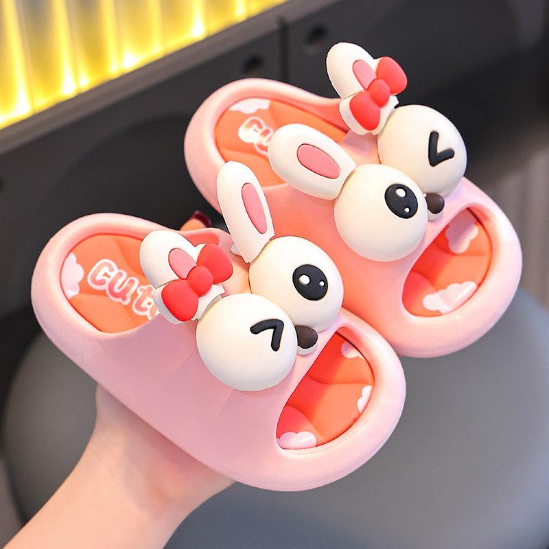Kids Summer Indoor Non Slip Slides Boys Girls Baby Home Bath Sandals Parent Child Matching Soft Comfortable