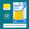 10pcs/bag L Type Between Teeth Brush Teeth Cleaning Brush Gap Tooth Brush Portable Interdental Brush Interdental Cleaning Tool