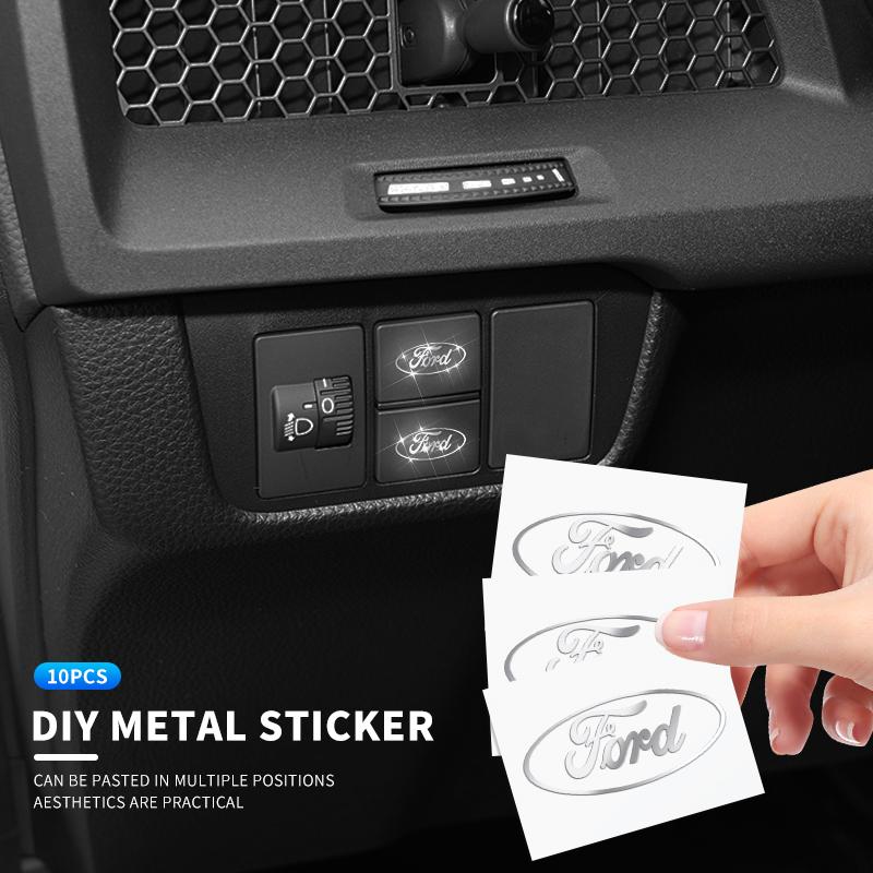 Neues Auto Zubehör DIY Metall Auto Aufkleber Logo Beschriftung Emblem Abzeichen Decals Für Ford ST FOCUS 2 3 Mondeo Fiesta Kuga MK2 MK3 MK4