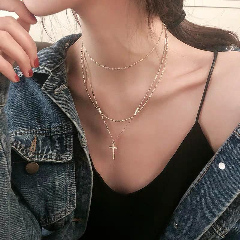 İlkbahar Kore Çok Katmanlı Y Şekilli Punk Choker Kolye