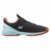 YONEX Power Cushion Sonicage 3 MGC Tennis Shoes, Black/Sky Blue, 26 cm