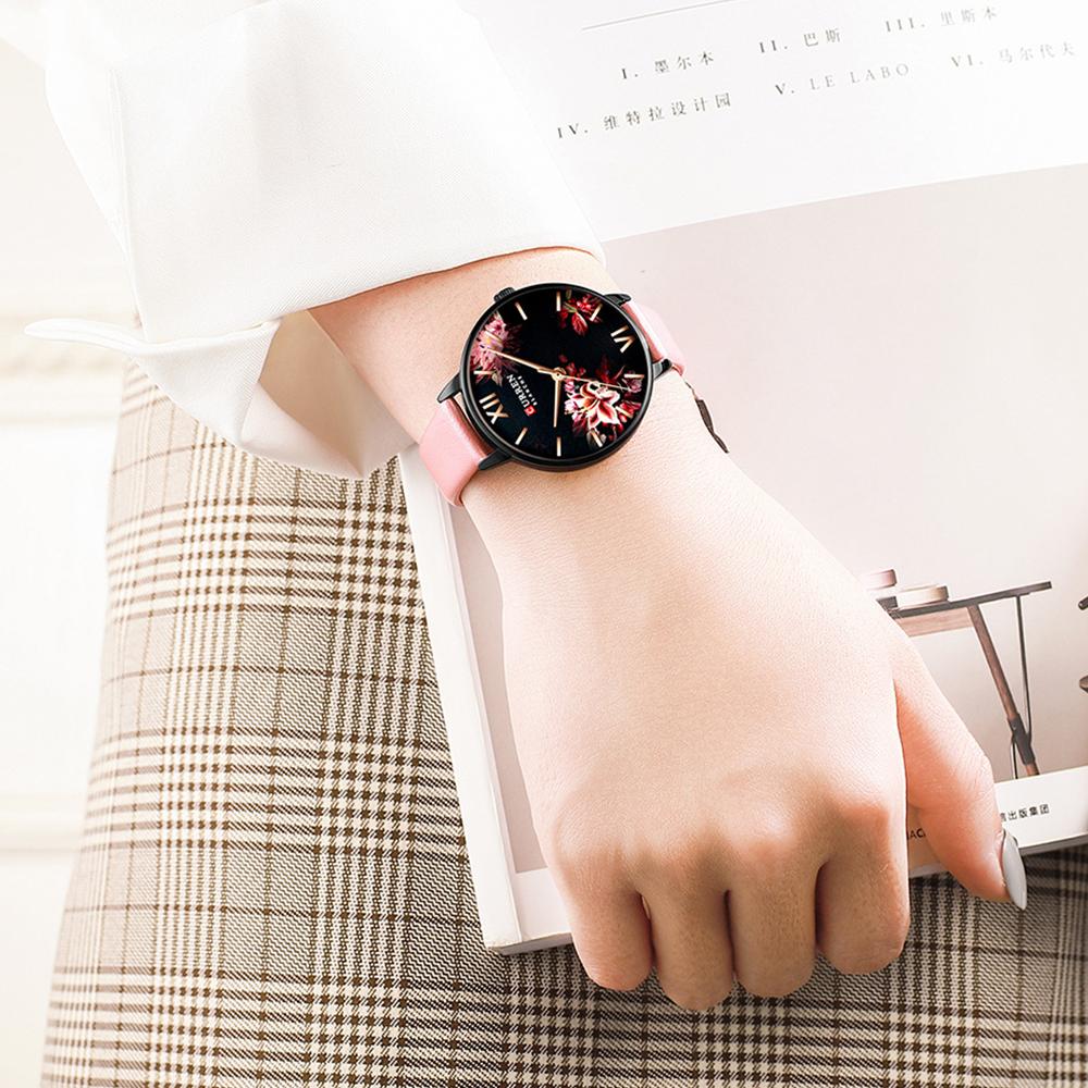 CURREN Frauen Uhren CURREN Schwarz Uhr Edelstahl Mesh Quarz Armbanduhr Weibliche Casual Charme Uhr für Damen Relogios feminino