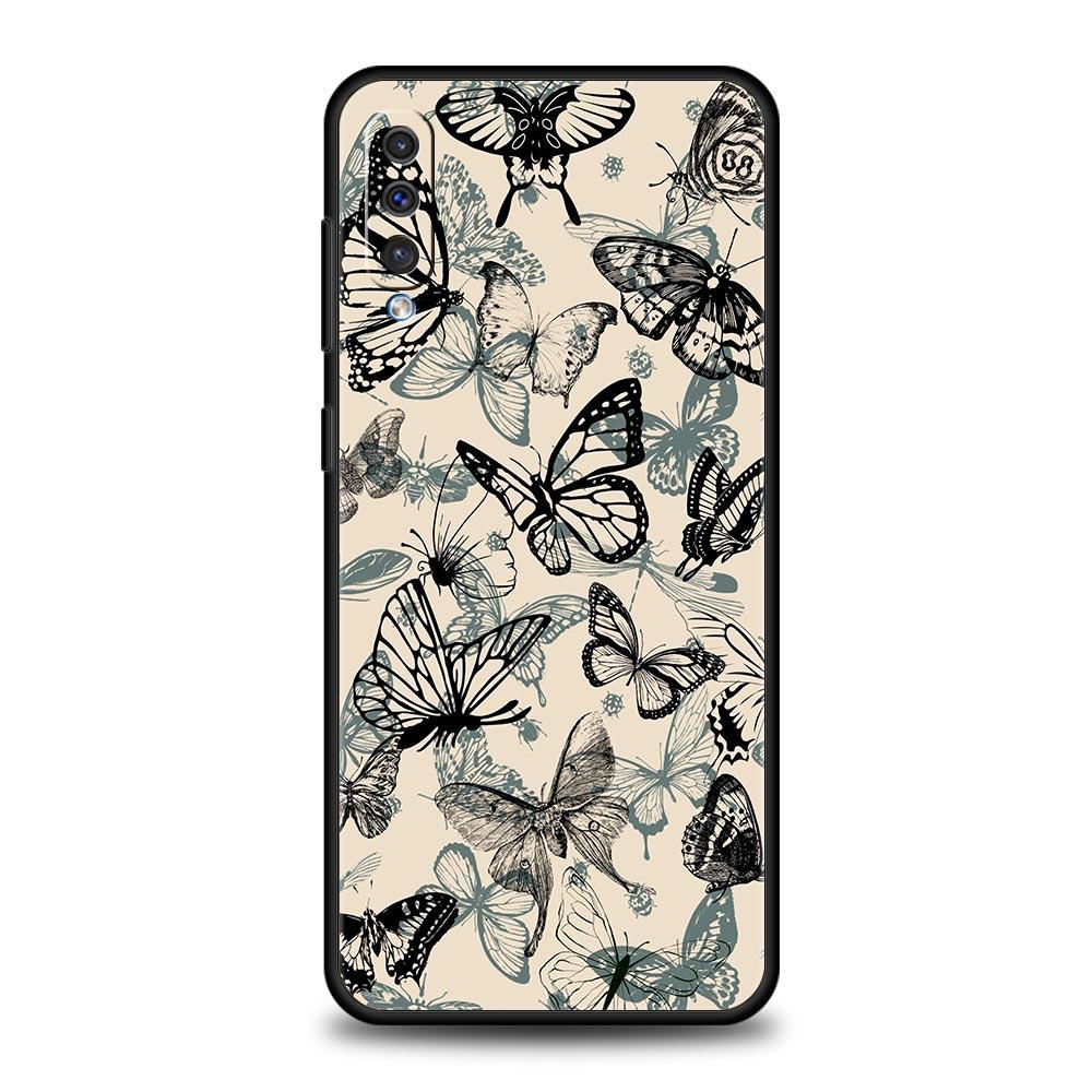 Fashionable Butterfly Flower Pattern Phone Case for Samsung Galaxy A56 A36 A26 A16 A34 A24 A42 A22 A20 A12 A10 5G Soft TPU Cover