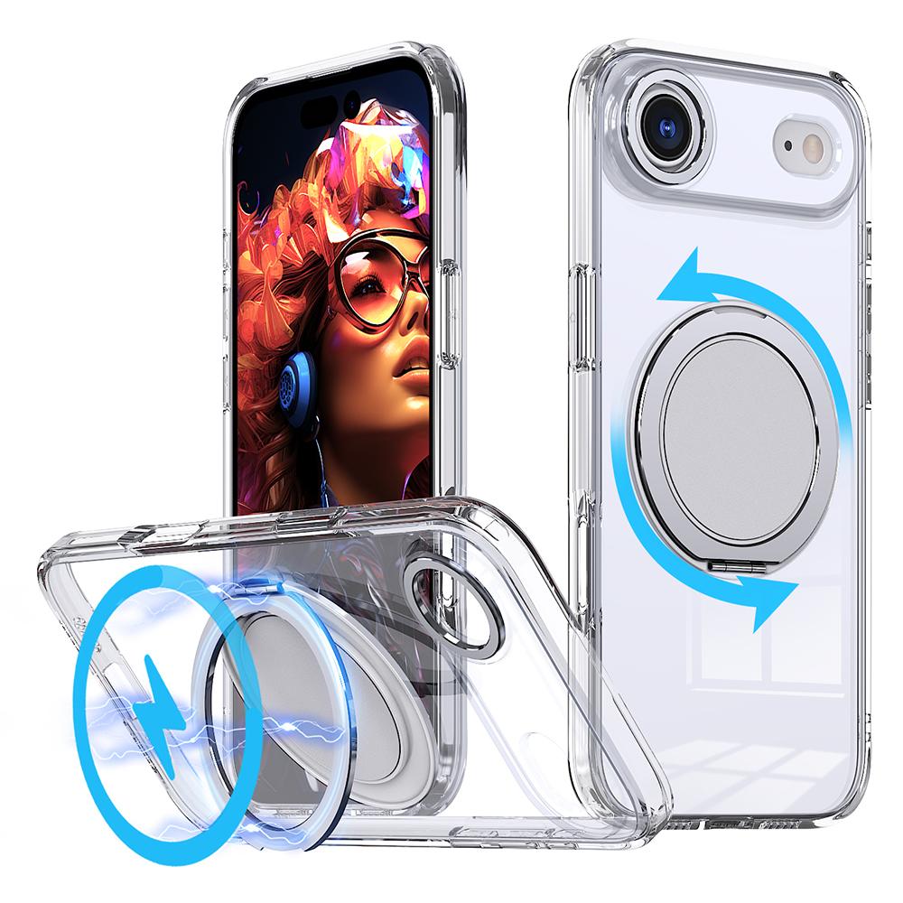 For iPhone 17 Air Case Compatible with MagSafe TPU+PC Kickstand Phone Cover