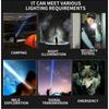 9 Modes LED Flashlight Powerful Zoom Camping Lantren Aluminum Alloy Torch Tactical Outdoor Light with Hooks USB Rechargeable