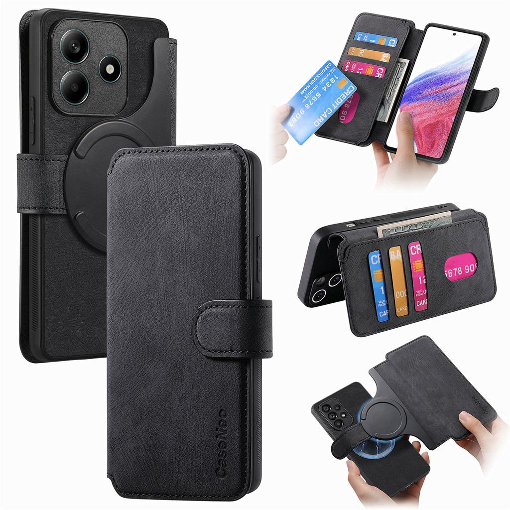 For Xiaomi Redmi Note 14 5G Magnetic Case CASENEO Detachable Leather Phone Wallet Cover