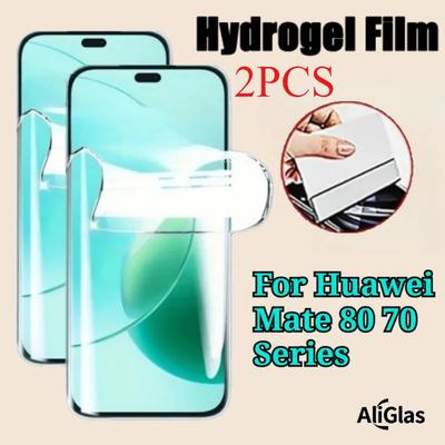 2Pcs Front Cover Soft Clear Soft Hydrogel Film Suitable for Huawei Mate 70Air 80 Pro Max 70 80 RS Ultimate 70 Pro Plus Not Glass