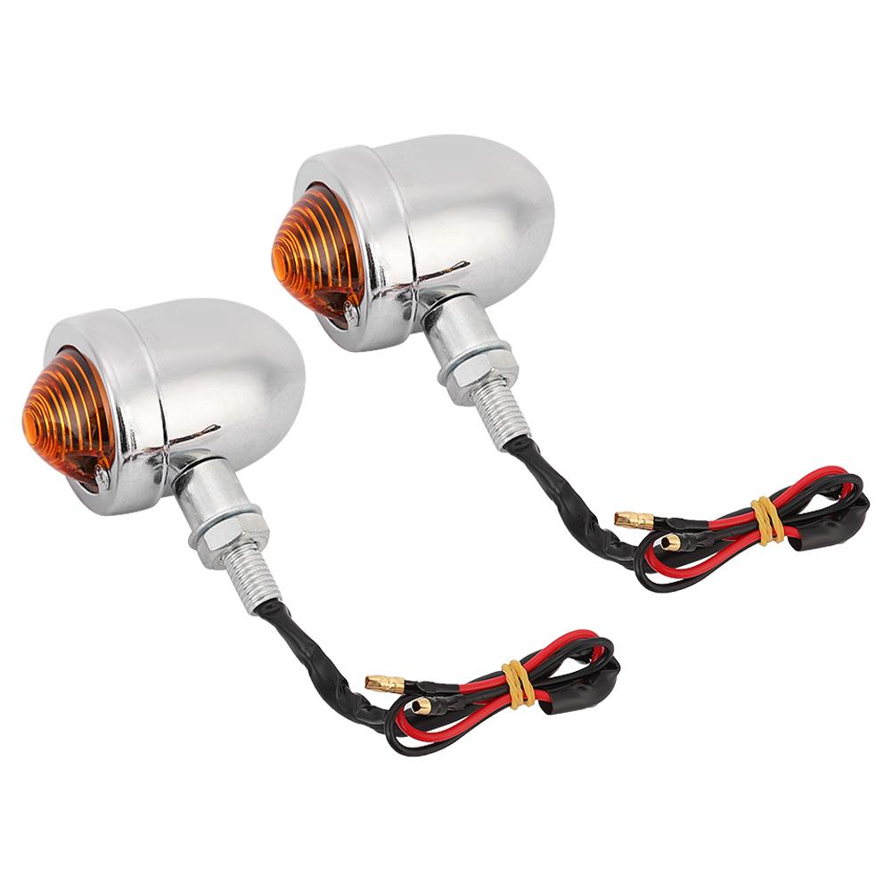 Yellow Light Motorcycle Turn Signal Turning Indicator Lamp Modification Accessory(Black)