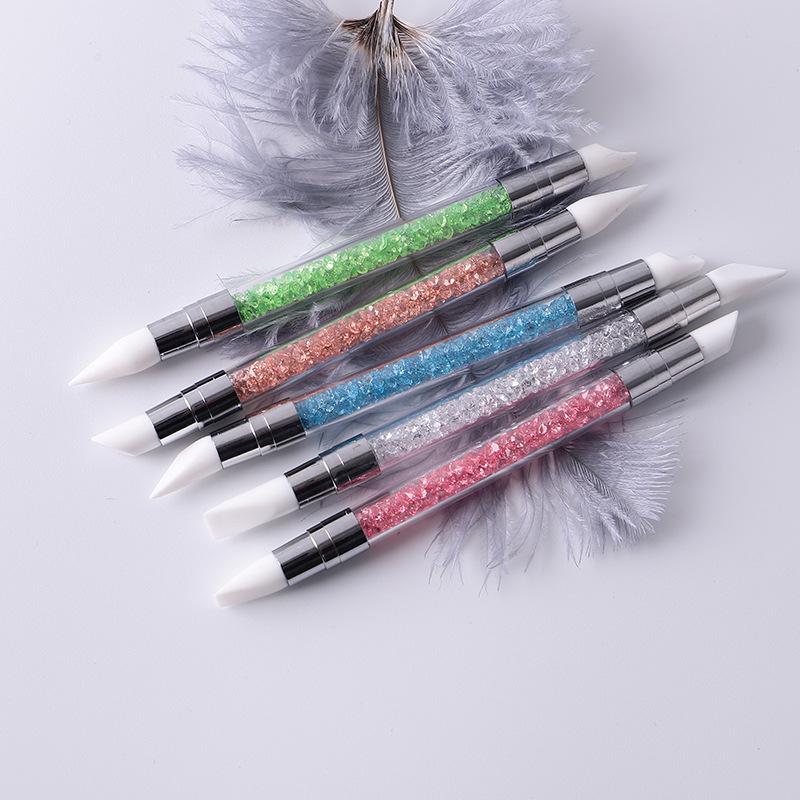 Silicone Double-Ended Nail Art Pen Set: 5-Piece Dotting and Drawing Tools