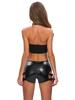 864# Patent Leather Stretch Shorts - Sexy Nightclub Go-Go Performance Costume