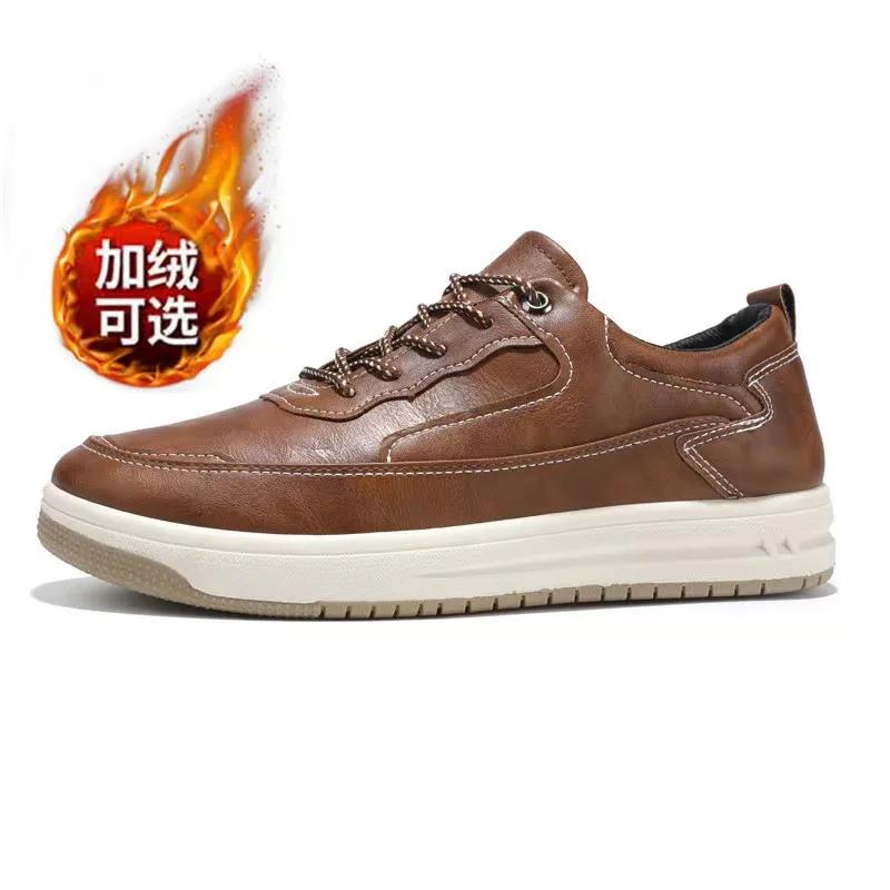 Designer's New Men's Casual Leather Shoes, Fashionable Men's Retro Leather, Casual Outdoor Hiking and Running Sports Shoes