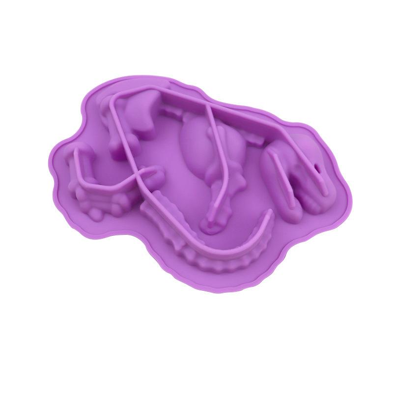 Dinosaurier-Schokoladen-Silikonform, Dino-Knochen, Fossilien-Skelett, lustige Form, DIY-Backwerkzeug für Süßigkeiten, Gummibärchen, Halloween, Weihnachten