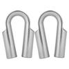 304 Stainless Steel Tube Thimble For Winch Rope Boating Accessories(6mm 2pcs)