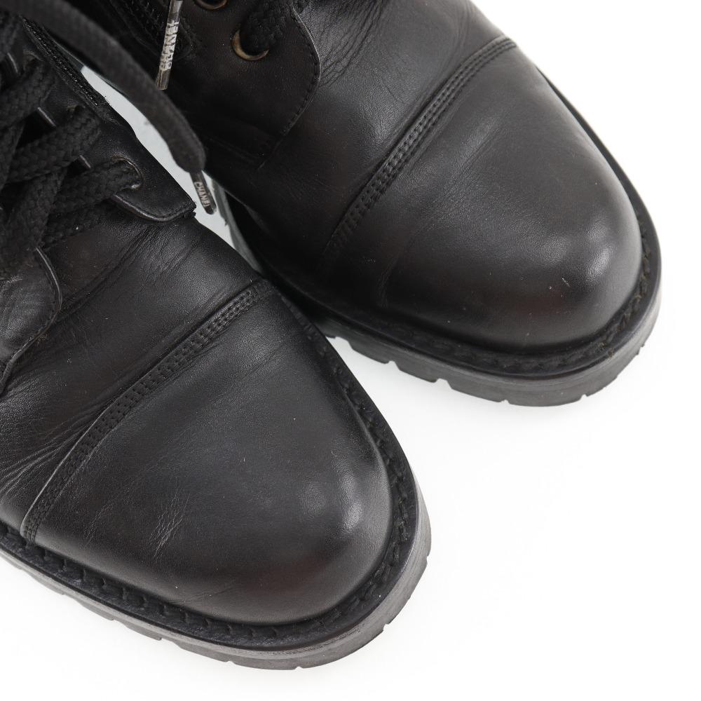 CHANEL boots Sports line black leather Women Used