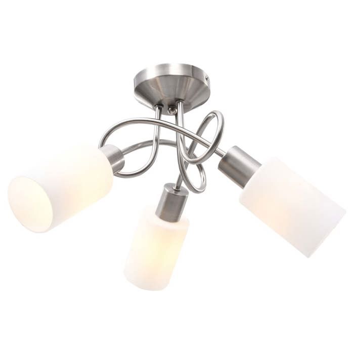 VidaXL Plafonnier avec Abat-jour en Verre Lustre Lampe Suspendue Luminaire d'Intérieur Salon Chambre à Coucher Maison 3 289229