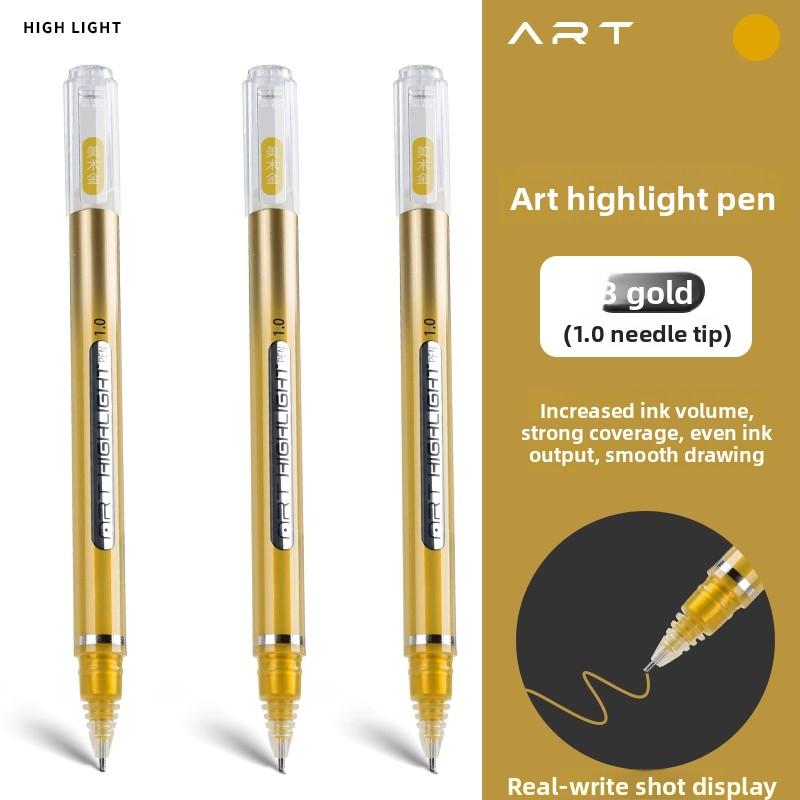 

LANGUO Overlayable High-Capacity Replacement Gold/Silver/White/Black Drawing Gel Pens for Art Marker Stationery School Supplies