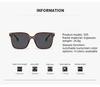 Large Square Frame Sunglasses High-end Fashionable Driving Travel Beach UV-protective Decorative Glasses Street Photography