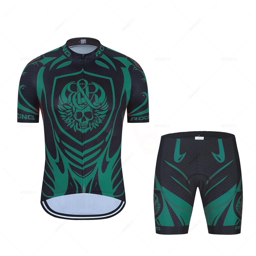 2026 Radtrikot 19D Set MTB Fahrradbekleidung Schnelltrocknend Fahrradkleidung Ropa Ciclismo Herren Kurz Trikot Trägerhose Anzug