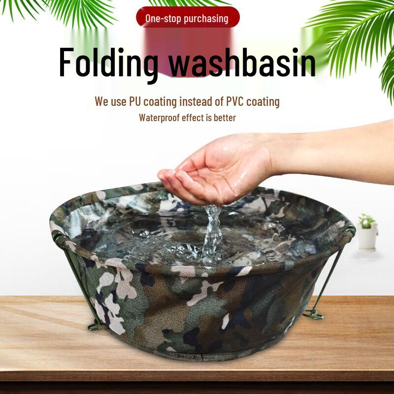Portable Leak-Proof Folding Canvas Basin