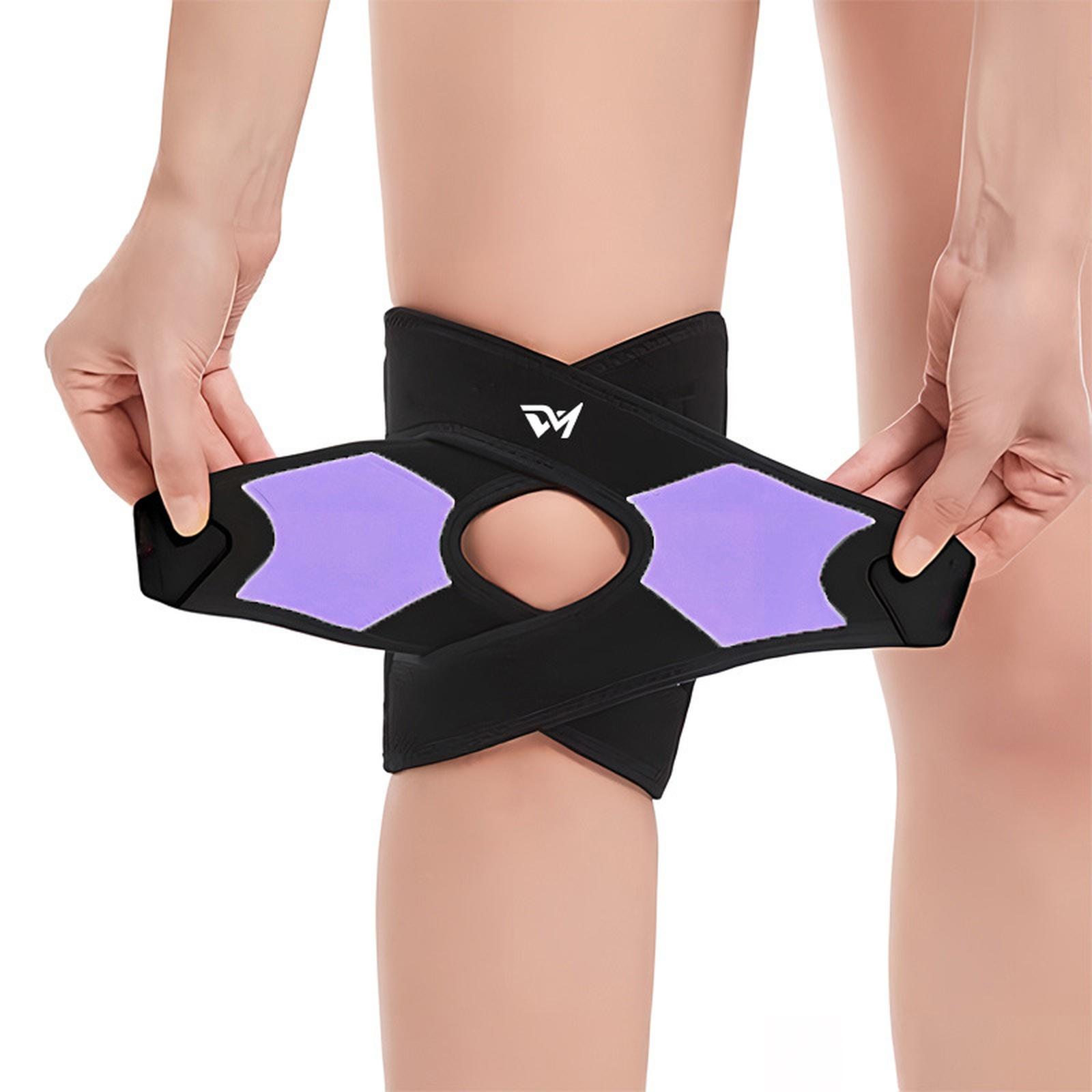 

Knee Brace for Women Men Knee Pain Meniscus Tear Arthritis Patella Dislocation Best Osteoarthritis Adjustable Compression one size фіолетовий