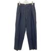 chaos Gentleman Lady Navy Rayon X Linen Two-Pleated Pants Bottoms 38 NavyUsed