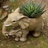 Light Weight Durability Resins Elephant Flower Pot Decorative Elephant Planter for Indoor Outdoor Decorative Use