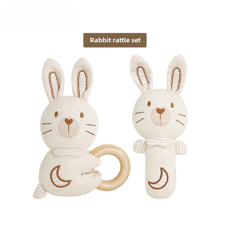 

Набор детских погремушек из органического хлопка для 0-1 года - Игрушка для прорезывания зубов и успокоения