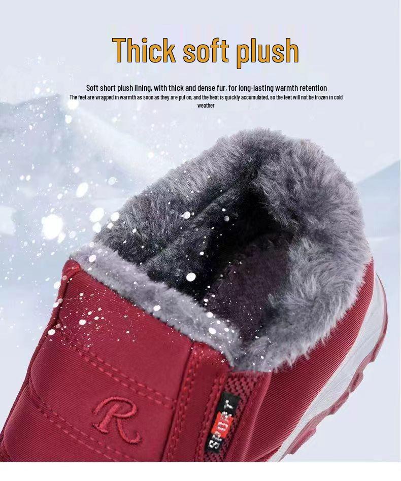 Herren Winter Baumwollschuhe mit dicker Sohle und Samtfutter für Väter mittleren Alters und ältere Menschen