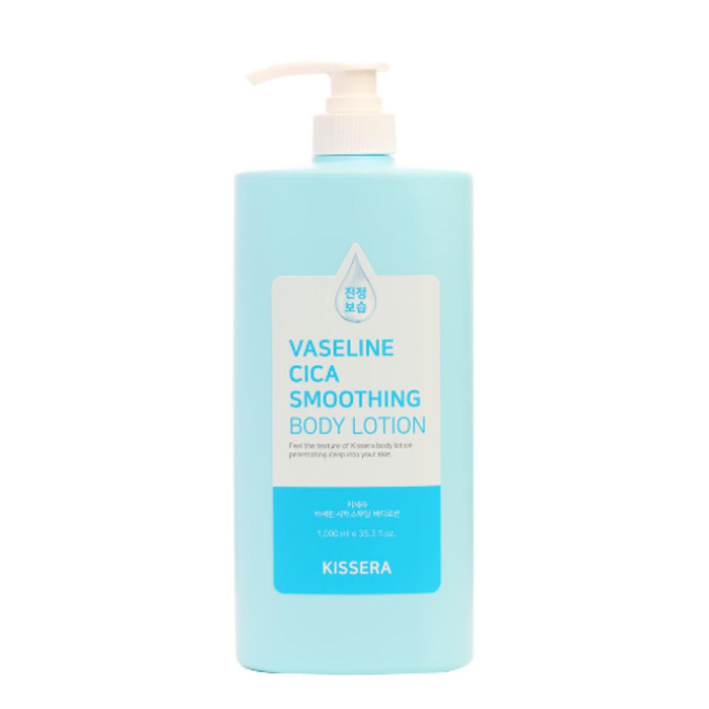 Kissera Vaseline Cica Smoothing Body Lotion 1,000ml Soothe and Smooth Your Skin with the Power of Vaseline and Cica