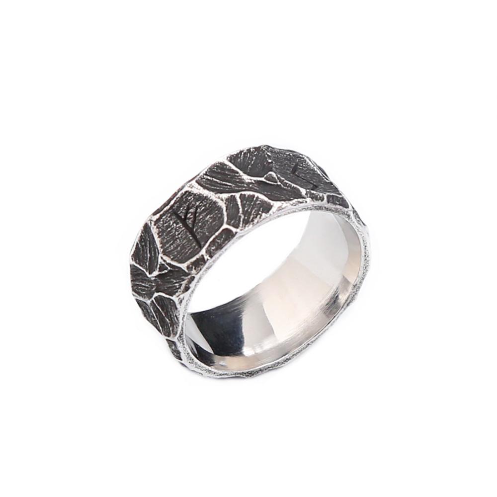 Vintage Stainless Steel Nordic Viking Rune Rings For Men Women Fashion Punk Biker Couple Amulet Ring Jewelry Gift