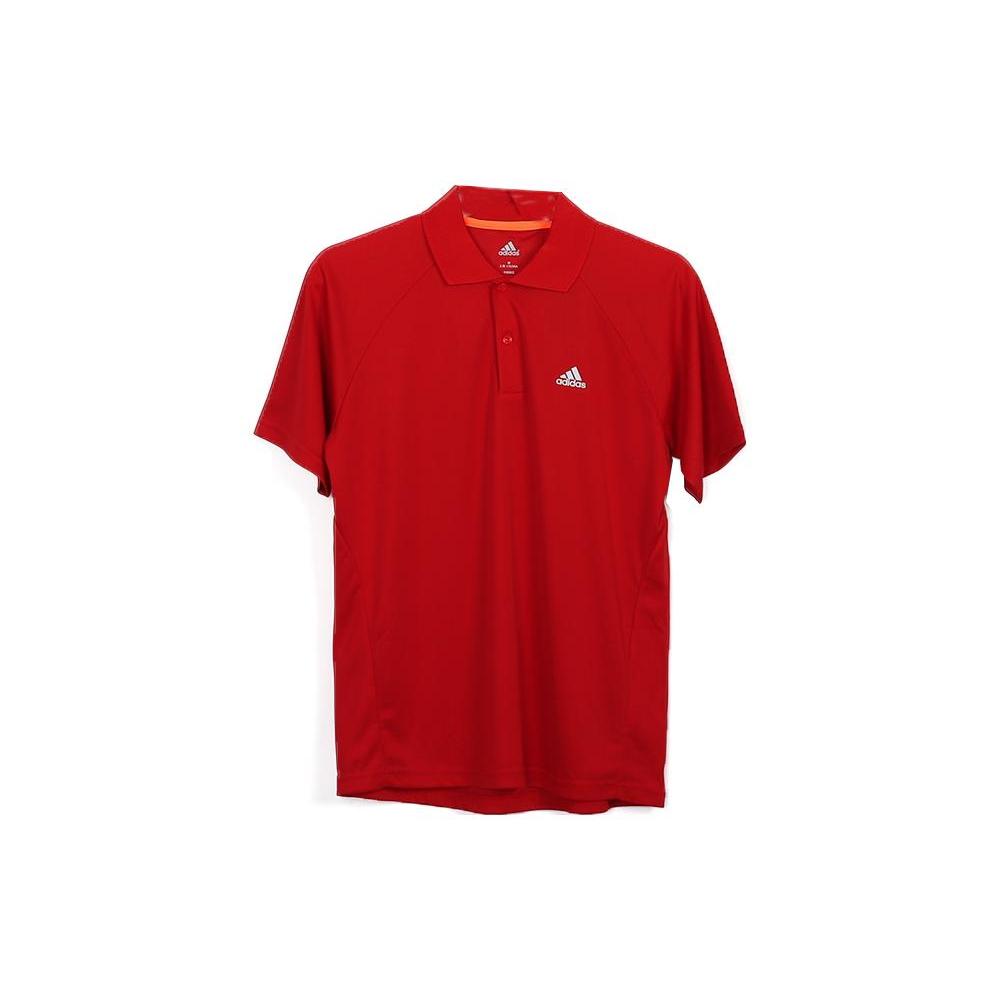 Adidas T Shirts Men's Red Polo Collar Moderate Straight Fit X16621