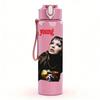 1PC Retro Long Hair Female Singer Portrait Print 750ml Portable Sports Water Bottle Leakproof Gym Outdoor Travel Drink Cup
