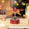 Christmas Vintage Red Dopamine Horse Rotating Ornament Pony Figurine Home Room Decor New Year Party Decor Birthday Gift