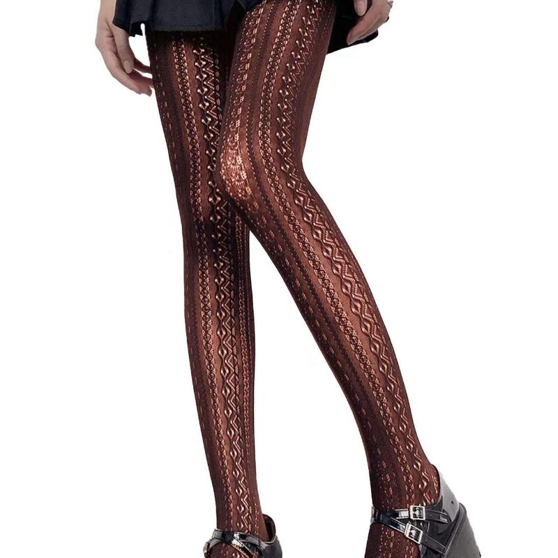 

Kave 1 пара Лолита Винтажные Колготки Женская Мода Ажурные Колготки Скульптурная Сетка Женские Чулки Для Платья 2025 Весенние Леггинсы one size