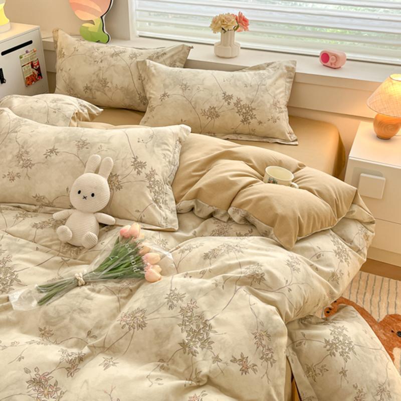 Colorful Striped Cotton Duvet Cover Boys Girls Bedroom Gray Thick Reversible Comforter Cover Single Queen Bedding No Pillowcase