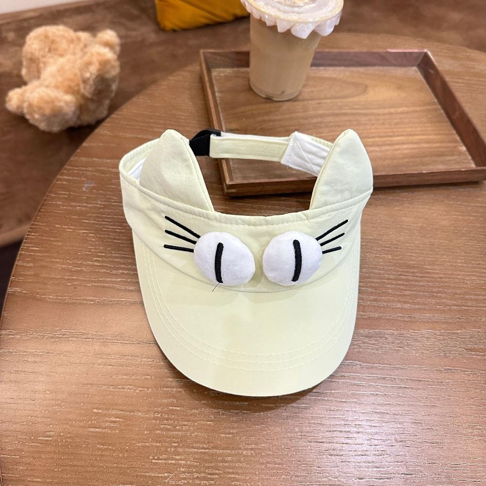 Sun Protection Kitty Hollow Hat Quick-drying Fabric Cat Ears Sun Hat Camping