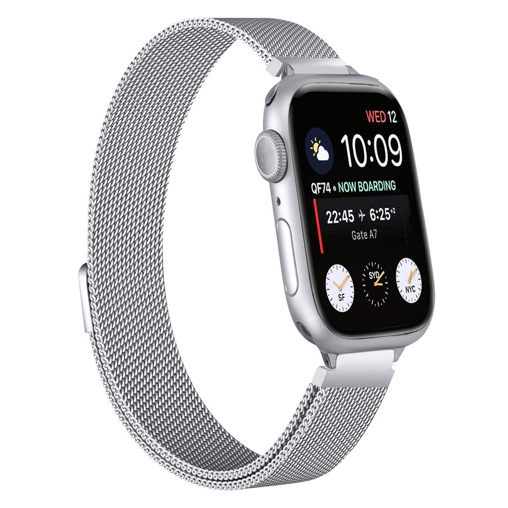 Watch Band for Apple Watch Series 11 10 42mm / 9 8 7 41mm / SE3 SE2 SE 6 5 4 40mm / 3 2 1 38mm Stainless Steel Milanese Magnetic Strap