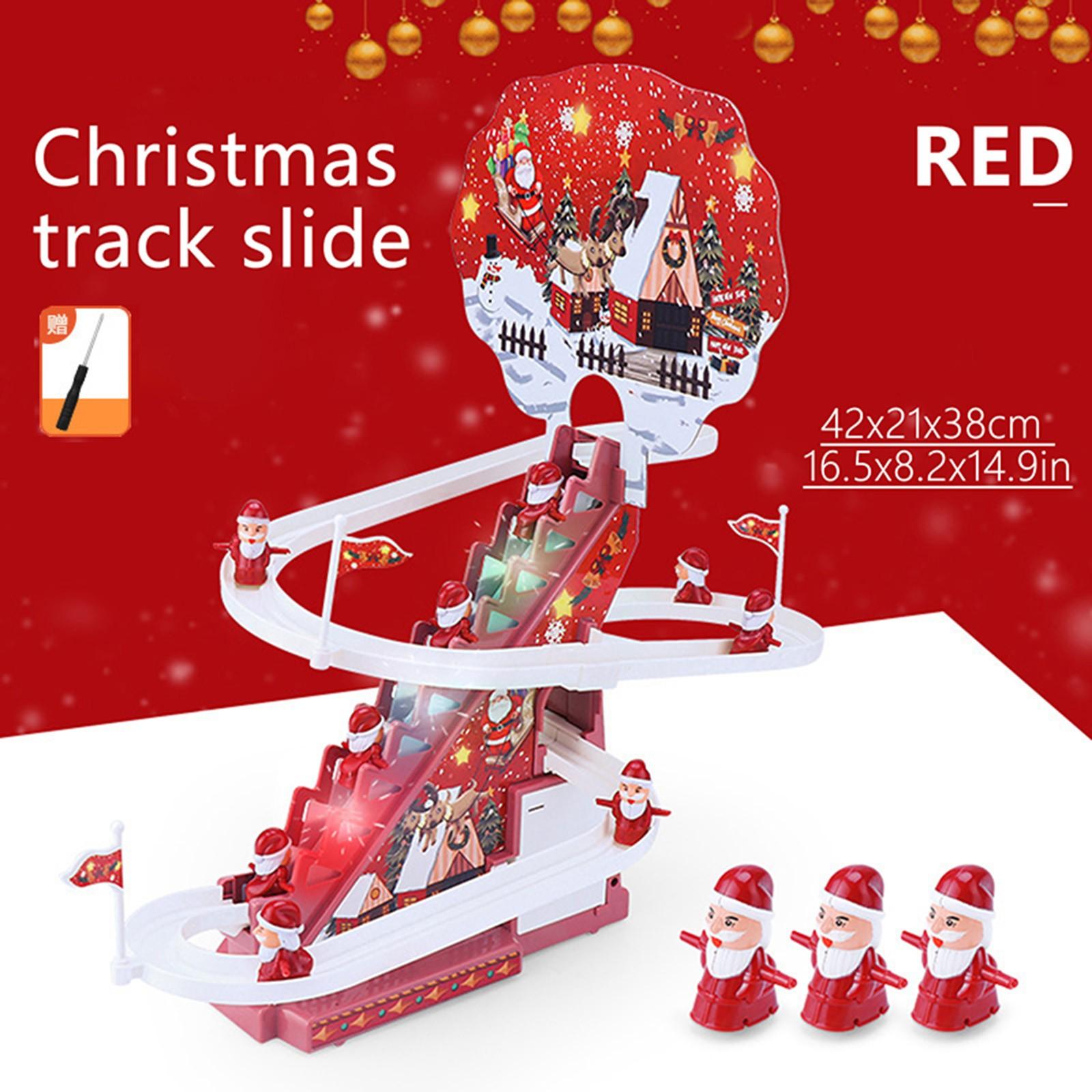 

Электрическая лестница для восхождения, Санта-Клаус, креативная электрическая дорожка с дистанционным управлением, горка Санта-Клауса с музыкой для детей One Size