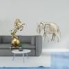 Modern Resin Horse And Wooden Elephant Animal Art Sculpture Collectible Figurine Ornament for