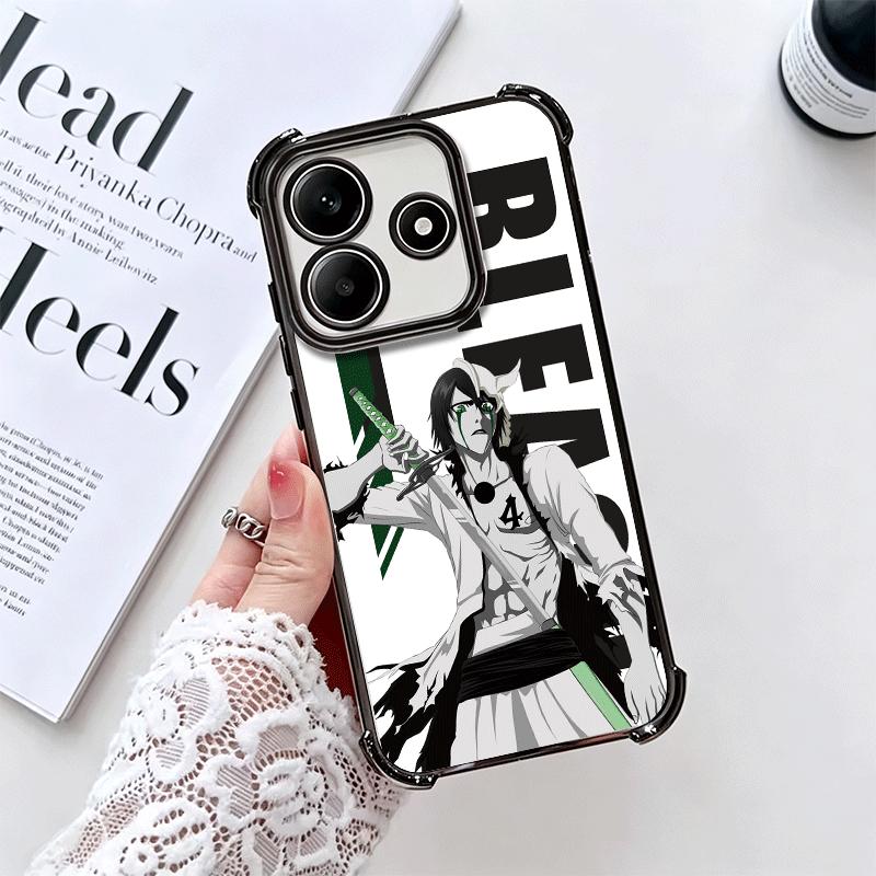 Anime Bleach Desgin Plating Phone Case For Xiaomi Redmi Note 14 15 Pro Plus 13 12 11 11S 11T 10 9S 9 5G Anti-Fall Airabag Cover