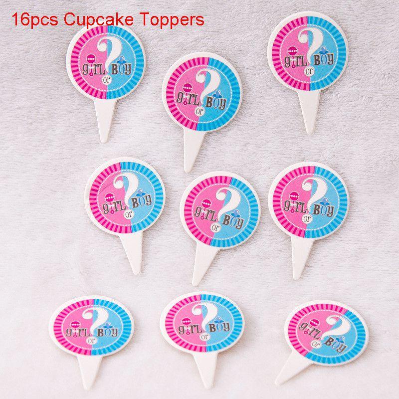 Baby Gender Reveal Party Decoration Boy Or Girl Disposable Tableware Pink Blue