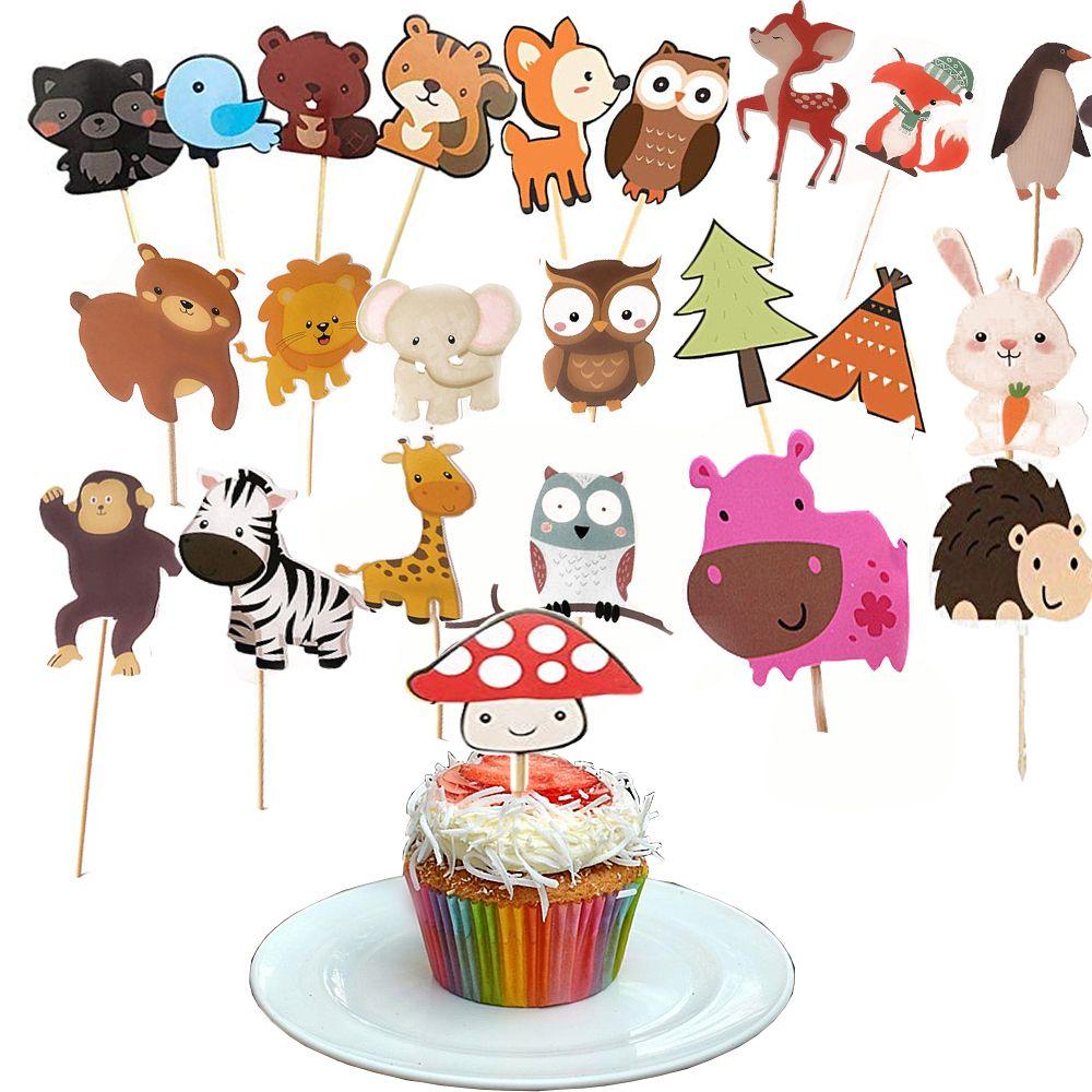 

Модель торта на день рождения, топперы для кексов, лесные существа, форма лесного животного