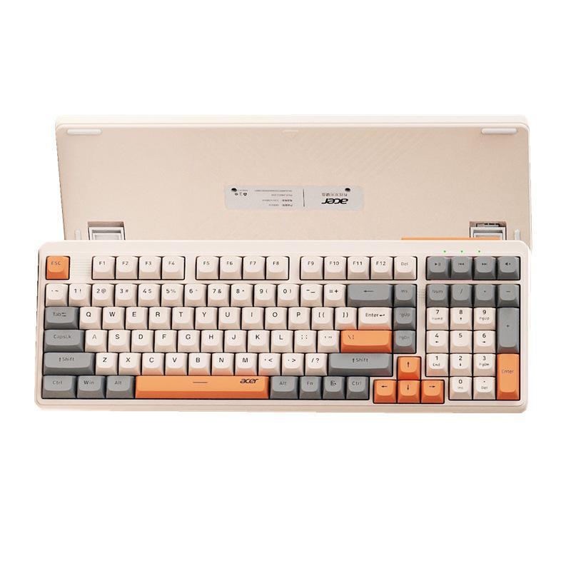 Teclado USB com Fio Luminoso Colorido Acer OKW222 com Teclas de Contraste Elegantes para Escritório, Digitação e Jogos