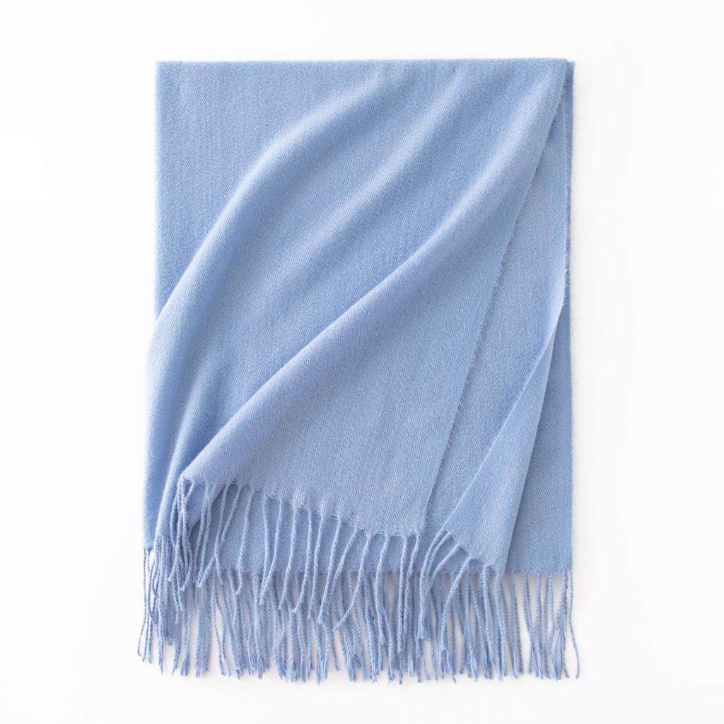 Cashmere Feel Solid Color Women's Imitation Cashmere Scarf Spring Atmosphere Korean Style Versatile Mid Length Shawl Scarf