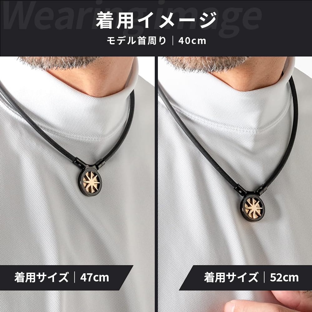 Bandel Healthcare Necklace Earth Limited Edition x Magnetic Necklace Limited Edition for Health and Wellness [BANDEL] 2.0 (Black Gold, 47cm) -