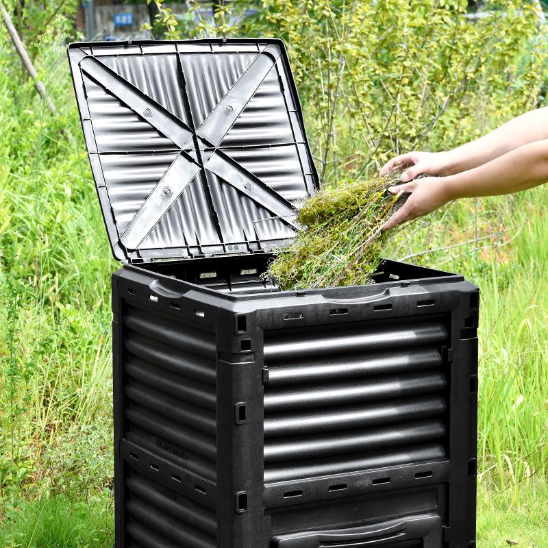 Large Capacity Outdoor Compost Bin for Yard Waste and Lawn Clippings