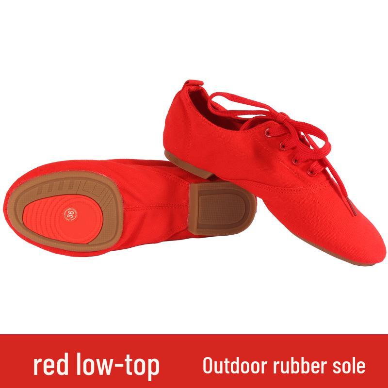 High-Top Jazz Dance Shoes for Men & Women, Canvas Soft Sole Low-Top Practice Shoes.