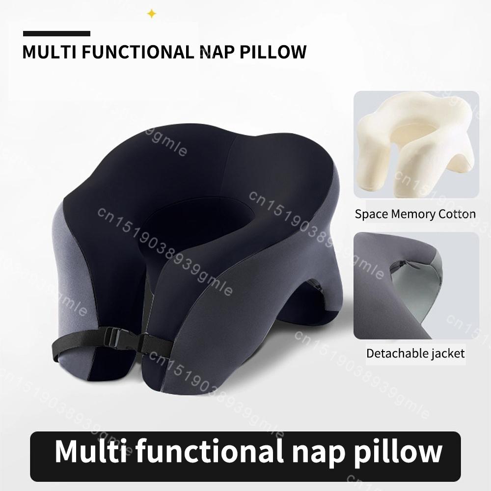 U-Shaped Memory Foam Pillow Face Cushion Ergonomic Head Neck Cervical Support Travel Office Nap Neck Guard Sleeping Pillow